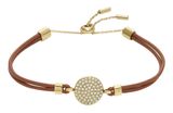 FOSSIL Sadie Leather Bracelet Gold FOSSIL Sadie Leather Bracelet Gold