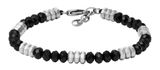FOSSIL All Stacked Up Bead Bracelet Agate Black