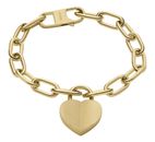 FOSSIL Harlow Linear Texture Heart Bracelet Gold FOSSIL Harlow Linear Texture Heart Bracelet Gold