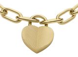 FOSSIL Harlow Linear Texture Heart Bracelet Gold FOSSIL Harlow Linear Texture Heart Bracelet Gold