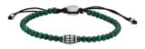 FOSSIL Bead Bracelet Reconstructed Malachite