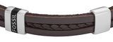 FOSSIL Leather Essentials Bracelet Brown
