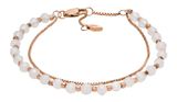 FOSSIL All Stacked Up Bead Bracelet Rosegold
