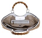 GUESS Siria Girlfriend Satchel Bag Natural / White