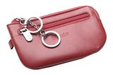 Esquire New Silk Key Case with Zip Red
