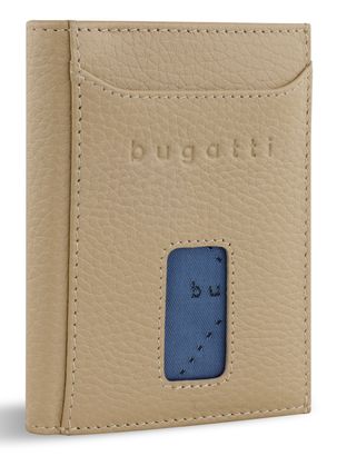 bugatti Secure Slim Mini Wallet Beige