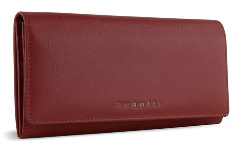 bugatti Mira Ladies Long Wallet With Flap Red bugatti Mira Ladies Long Wallet With Flap Red