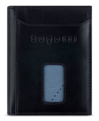 bugatti Secure Slim Special Zip Mini Wallet Black