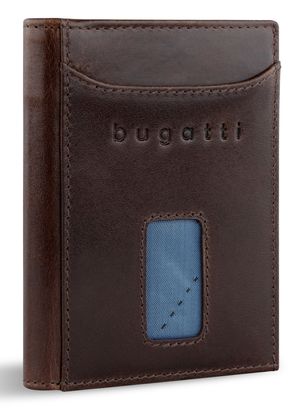 bugatti Secure Slim Mini Wallet Brown