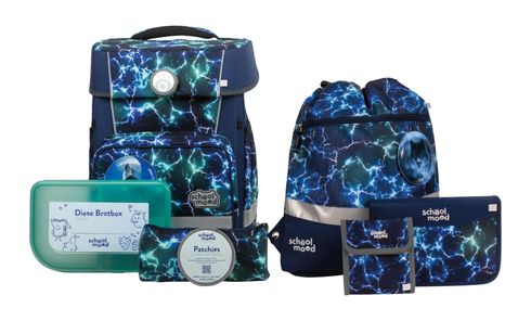 School-Mood Champion mit LED Patchy Schulranzen-Set 7-teilig Felix