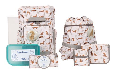 School-Mood Rebel Nordic Collection Schulranzen-Set 8-teilig Leopard