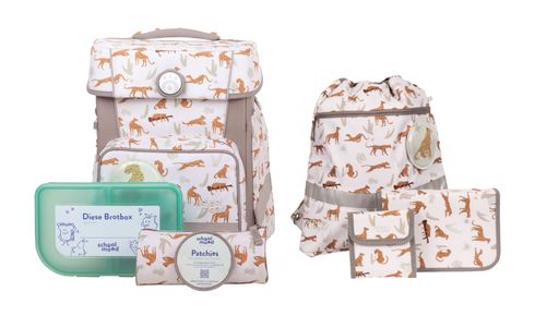 School-Mood Champion Maxx Nordic Collection Schulranzen-Set 7-teilig Leopard