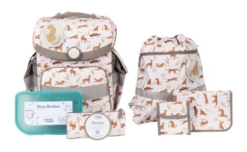 School-Mood Timeless Nordic Collection Schulranzen-Set 7-teilig Leopard