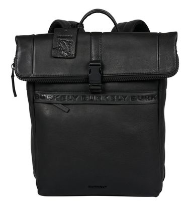 BURKELY Minimal Mason Rolltop Backpack 14" Busy Black