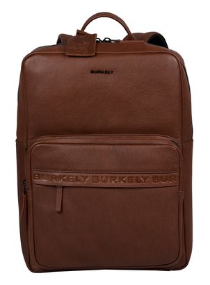 BURKELY Minimal Mason Backpack 15.6" Custom Cognac