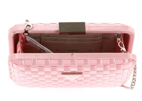 GUESS Clutch Twiller Minaudiere Bag Pale Pink | modeherz 