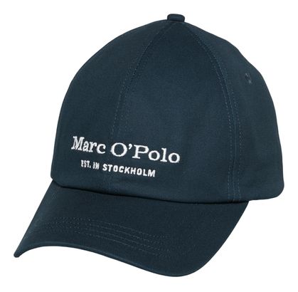 Marc O'Polo Woven Cotton Cap Dark Navy