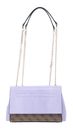 GUESS Sestri Logo Convertible Xbody Flap Bag Latte Logo / Lavender