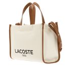 LACOSTE Heritage Canvas Shopping Bag Natural Tan LACOSTE Heritage Canvas Shopping Bag Natural Tan