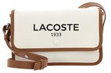 LACOSTE Heritage Canvas Flap Crossover Bag Natural Tan