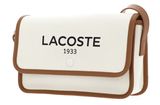 LACOSTE Heritage Canvas Flap Crossover Bag Natural Tan