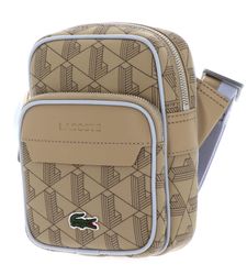【LACOSTE】\"THE BLEND\"シーズナル クロスボディバッグ/silver Unisex The Blend Silver Shoulder Bag - Bags - New In 2025