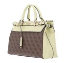 GUESS Sestri Logo Luxury Satchel Latte Logo / Pale Yellow GUESS Sestri Logo Luxury Satchel Latte Logo / Pale Yellow