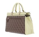 GUESS Sestri Logo Luxury Satchel Latte Logo / Pale Yellow GUESS Sestri Logo Luxury Satchel Latte Logo / Pale Yellow