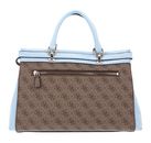 GUESS Sestri Logo Luxury Satchel Latte Logo / Sky Blue GUESS Sestri Logo Luxury Satchel Latte Logo / Sky Blue
