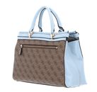 GUESS Sestri Logo Luxury Satchel Latte Logo / Sky Blue GUESS Sestri Logo Luxury Satchel Latte Logo / Sky Blue