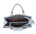 GUESS Sestri Logo Luxury Satchel Latte Logo / Sky Blue GUESS Sestri Logo Luxury Satchel Latte Logo / Sky Blue