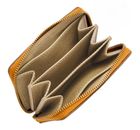 FOSSIL Logan Zip Around Card Case RFID Ochre