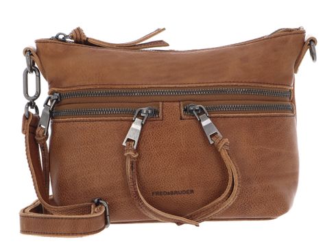 FREDsBRUDER Dear Crossbag With Front Zipper Caramel