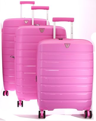 RONCATO B-Flying 4 W Trolley Exp (L + M + C) Spot Pink