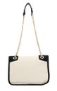VALENTINO Leith Re Flap Bag Naturale / Nero VALENTINO Leith Re Flap Bag Naturale / Nero
