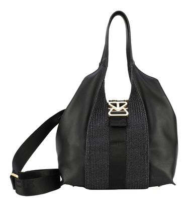 Bogner Zuoz Rafia Lottie Tote Bag L Black