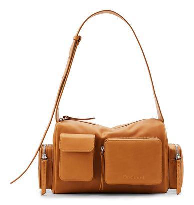 Desigual Multipocket Hand Bag Brown