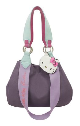 Fritzi aus Preußen Izzy Mini Canvas Shoulder Bag Purple Cat