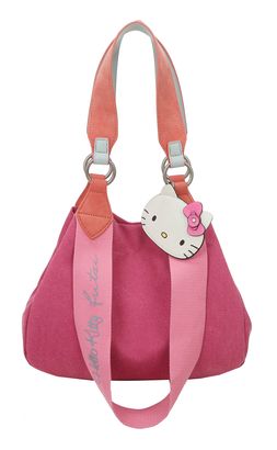 Fritzi aus Preußen Izzy Mini Canvas Shoulder Bag Pink Cat