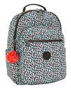 kipling Basic Print Seoul Backpack L Abstract Print