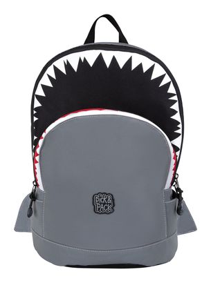 Pick & Pack Shark Shape Backpack M Visible Grey