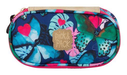 Pick & Pack Beautiful Butterfly Pencil Case Navy