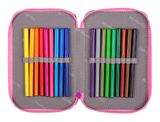 McNeill Pencil Case with Three Compartments Pinky McNeill Pencil Case with Three Compartments Pinky