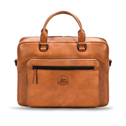 Farmhood Memphis Briefcase RV 1F Cognac