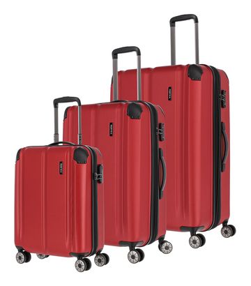 travelite City 4W Trolley Expandable L / Expandable M / S Red