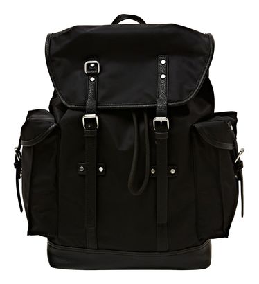 ESPRIT Nylon Flap-Over Backpack Black