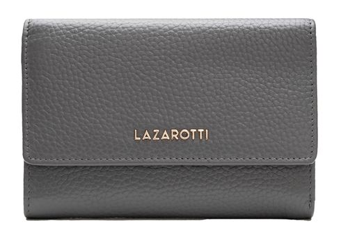 Lazarotti Bologna Leather Zip Wallet With 15 Card Slots M Grey