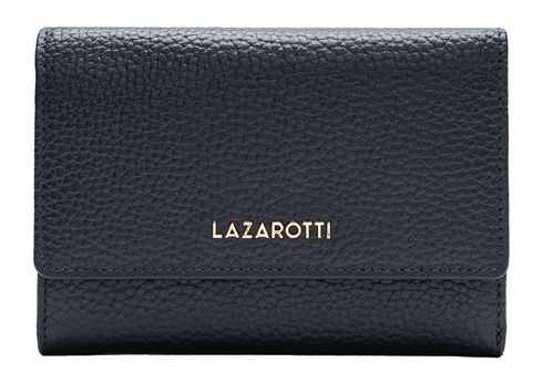 Lazarotti Bologna Leather Zip Wallet With 15 Card Slots M Navy