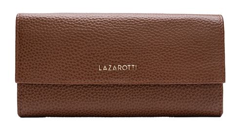 Lazarotti Bologna Leather Wallet With 12 Card Slots Brown