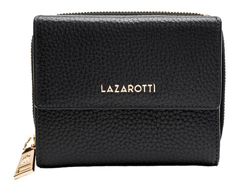 Lazarotti Bologna Leather Wallet With 8 Card Slots Black